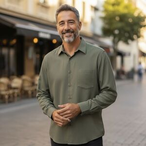 Dockside Canada Men's Casual Long  sleeve Shirt L